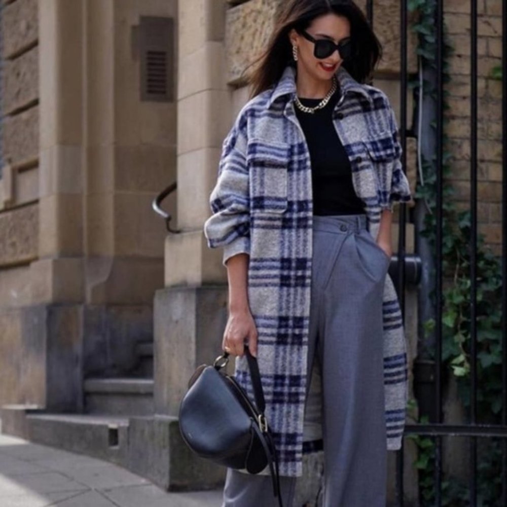 NWT H&M Plaid Shacket